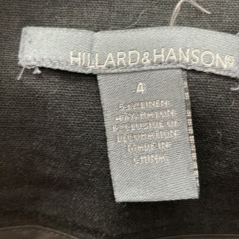 3 for $25! Hillard & Hanson Black Midi Flowy Embroidered A-line Skirt, size 4 - Picture 5 of 6